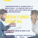 Desayuno digital CEEI “Emprendimiento consciente y emocional. La importancia de una buena gestión emocional del emprendedor”