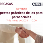 Webinar «Aspectos prácticos de los pactos parasociales»