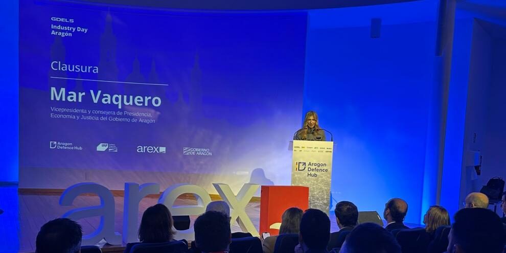Mar Vaquero resalta que Aragón “está preparado” para aumentar su importancia “ya notable” en el sector de la defensa Mar Vaquero resalta que Aragón “está preparado” para aumentar su importancia “ya notable” en el sector de la defensa