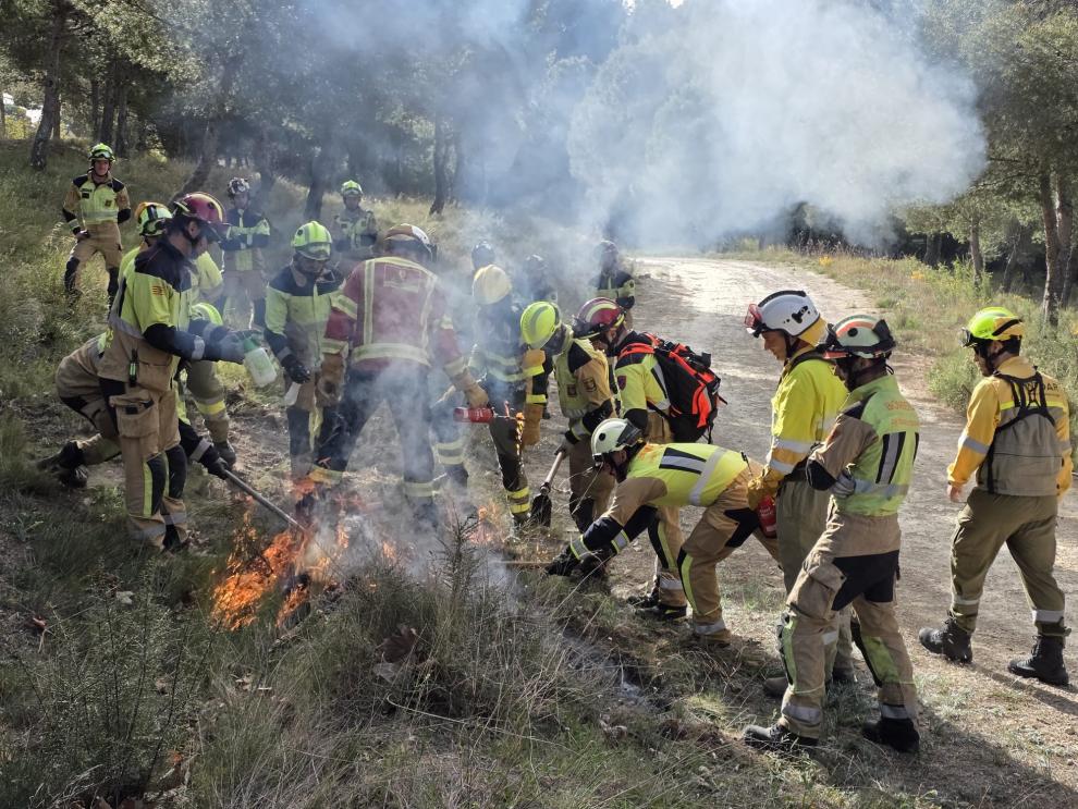 Un simulacro de incendio en La Muela clausura el curso de operaciones en incendios de interfaz urbano-forestal Un simulacro de incendio en La Muela clausura el curso de operaciones en incendios de interfaz urbano-forestal