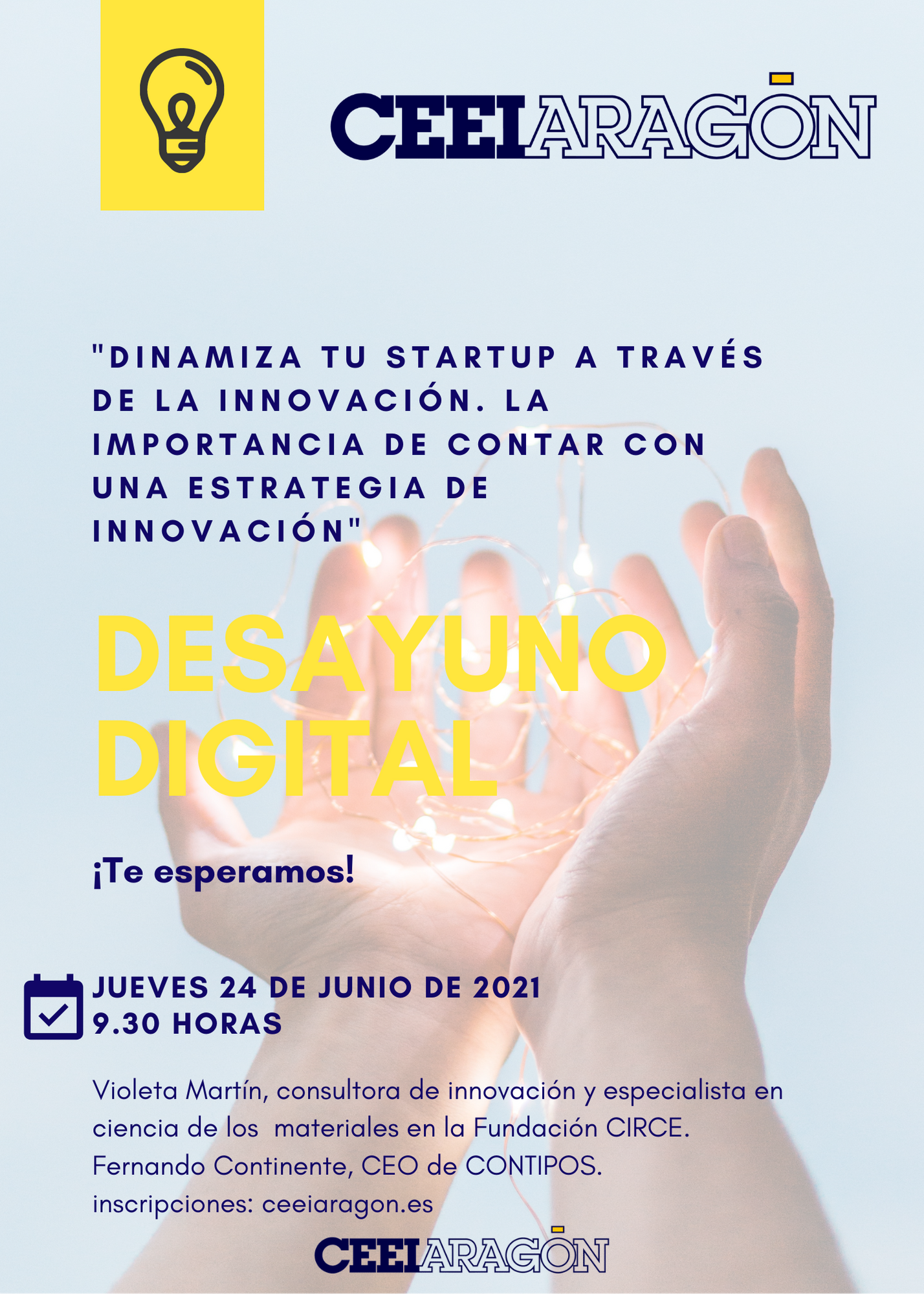 Desayuno digital CEEI «Dinamiza tu startup a través de la innovación. La importancia de contar con una estrategia de innovación»