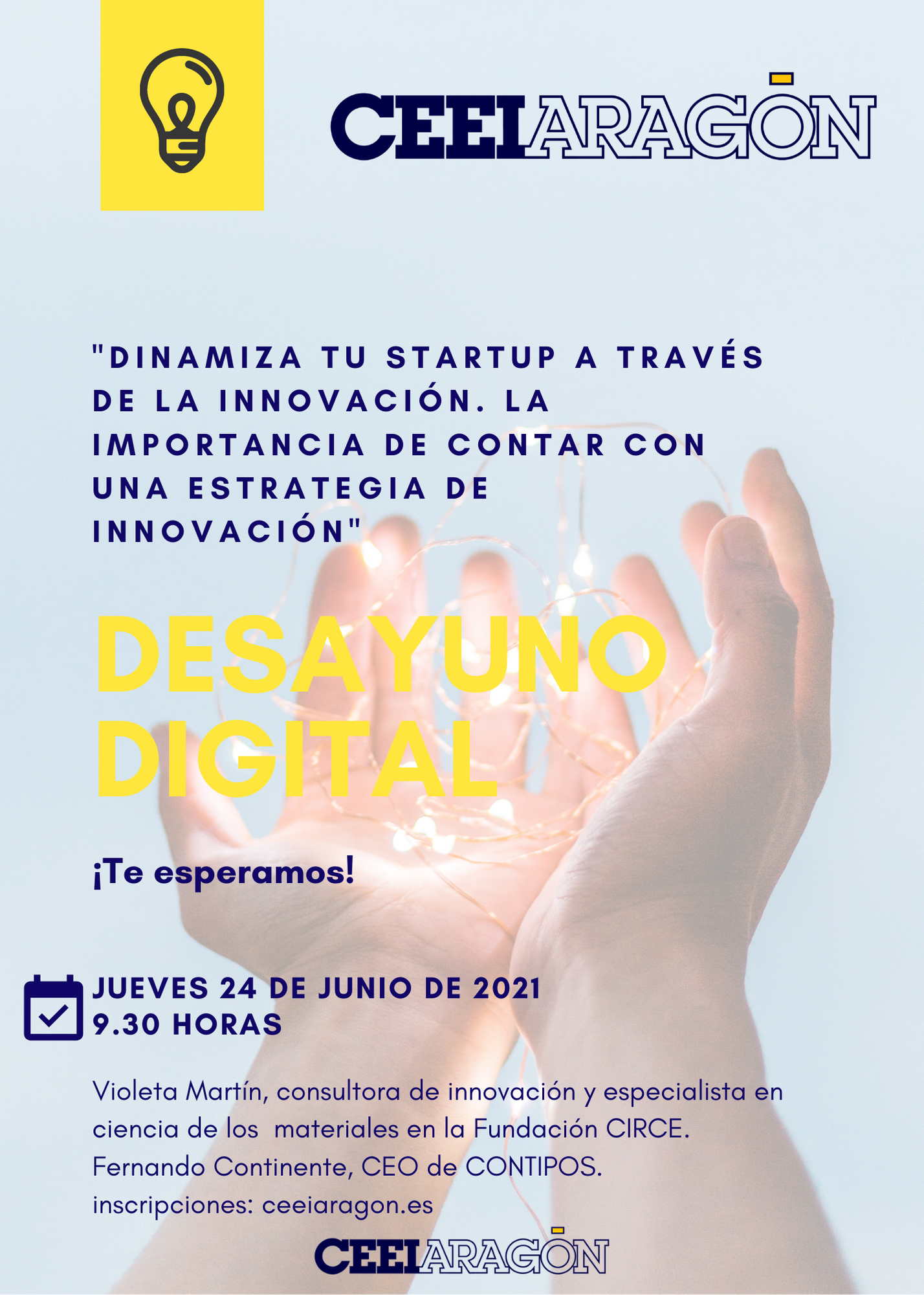 Desayuno digital CEEI "Dinamiza tu startup a través de la innovación. La importancia de contar con una estrategia de innovación"