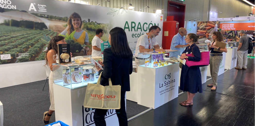 Los productos aragoneses presentes en la principal feria internacional de alimentos ecológicos de la mano de Aragón Exterior